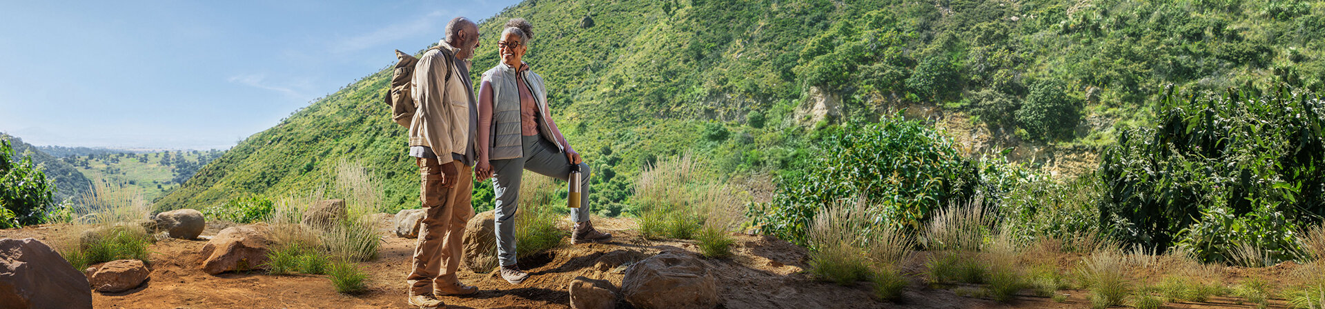 Couple hiking